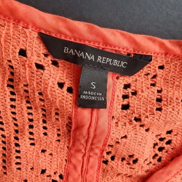 Banana Republic Orange open knit Blouse - Picture 2 of 8